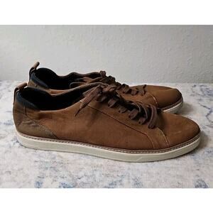 Dr. Scholl's Leather Comfort Shoes Sneakers Execute Sport Brown Men Size 12